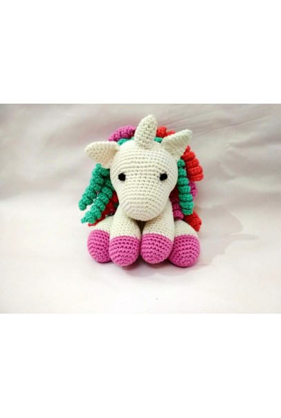  Amigurumi Soft Toy- Handmade Crochet- Unicorn